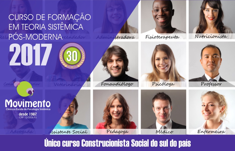 Turmas 2017 Curso de Formação em Teoria Sistêmica: inscrições abertas